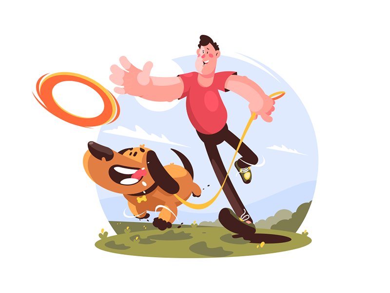 Man playing with dog in park kit8 flat vector illustration character p.png