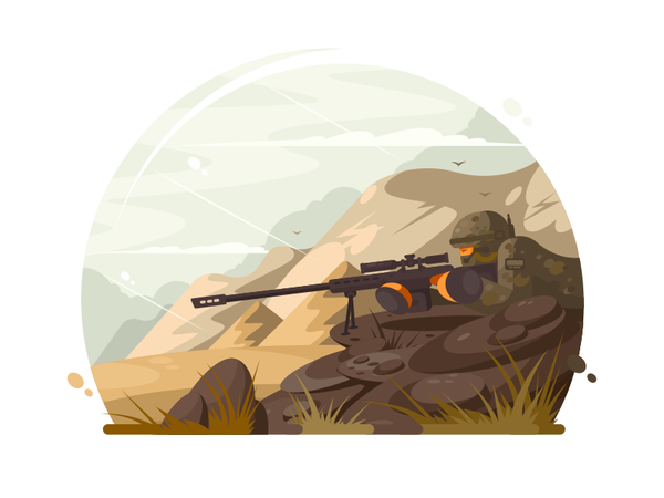 Military sniper force soldier gun rifle military sniper army weapon il.png