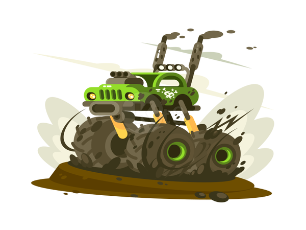 Monster truck big foot sport offroad show monster truck suv car illust.png