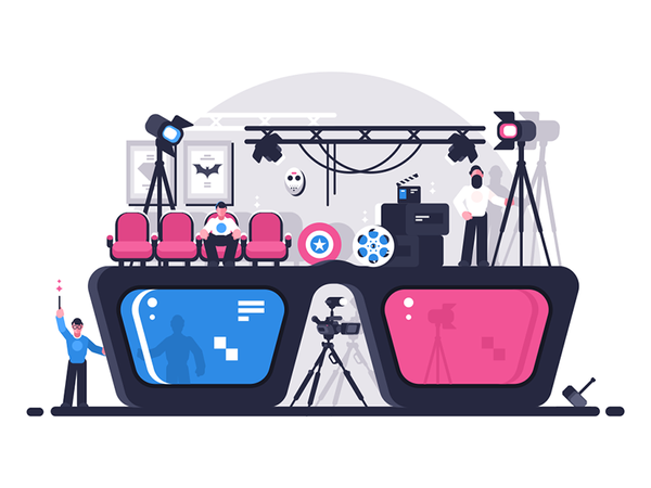 Movie 3d glasses kit8 flat vector illustration people cinema glasses 3.png