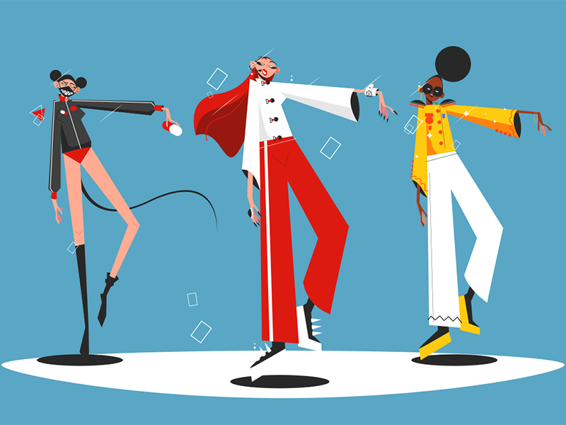 Music band performance kit8 flat vector illustration character woman b.png