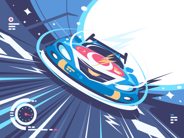 NASCAR Racing fast stadium icon front speed illustration vector flat k.png