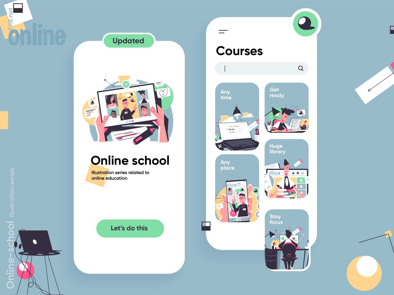 Online School illustration series - Update learn traning conference sc.jpg