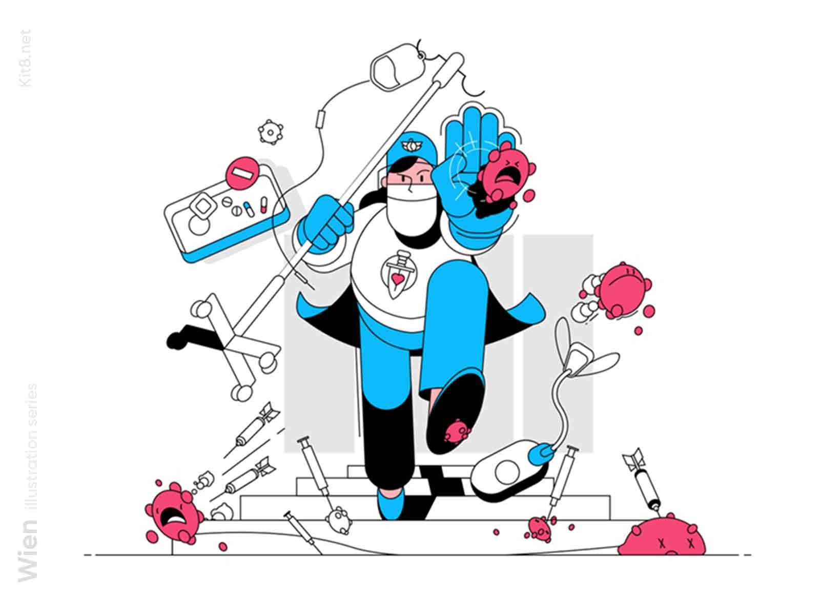 Paramedic character illustration help rush doctor covid19 covid health.jpg