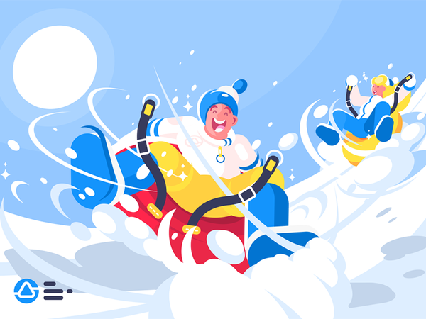 People enjoying cylinder riding character woman man riding cylinder en.png