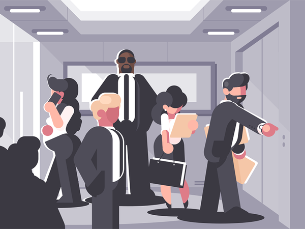 People waiting for elevator people character level elevator waiting bu.png
