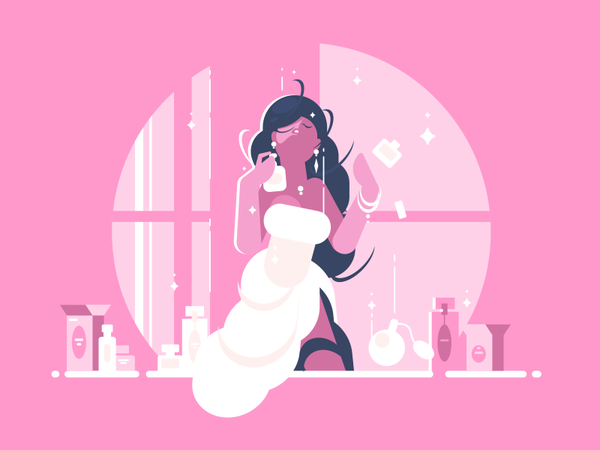 Perfume Selection character glamour choose girl perfume fashion woman.png