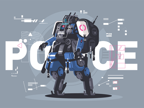 Police drone robot character intelligence artificial drone cyborg robo.png