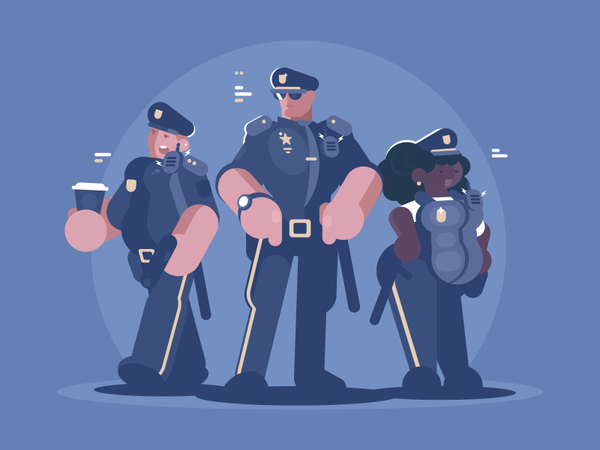 Police Kit8 Net illustration vector flat kit8 law policeman cop charac.png