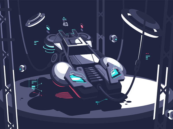 Racing car transport racing fly shape future speed car illustration ve.png