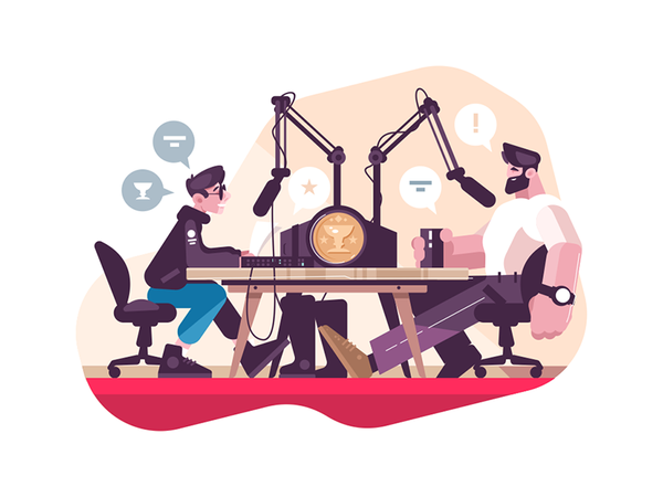 Radio presenter interviewing man character microphone studio man inter.png