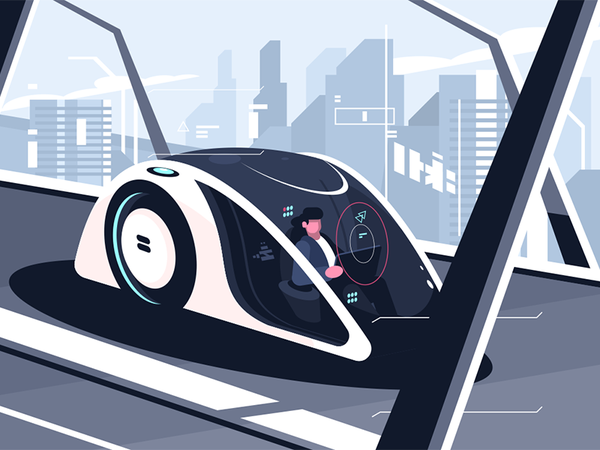 Relaxed man driving by smart car driverless character vehicle autonomo.png