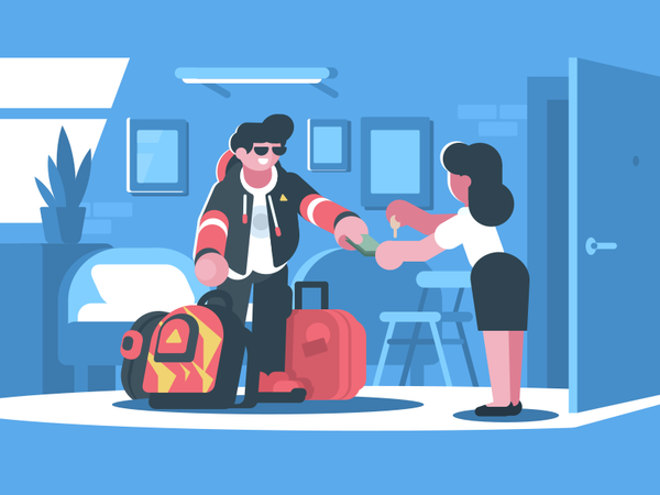 Rent apartment character booking room realestate appartment rent illus.png