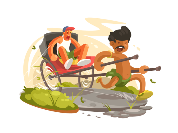 Ricksha tourism taxi india transportation transport travel rickshaw ru.png