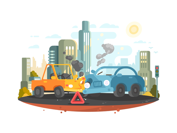 Road accident crush city accident traffic road car illustration vector.png