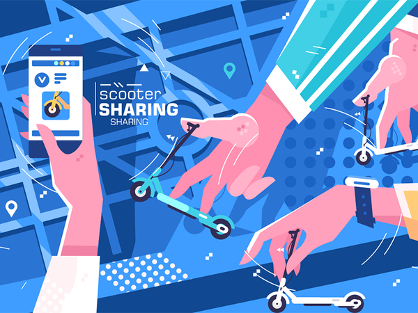 Scooter sharing online system rental app mobile smartphone online shar.png