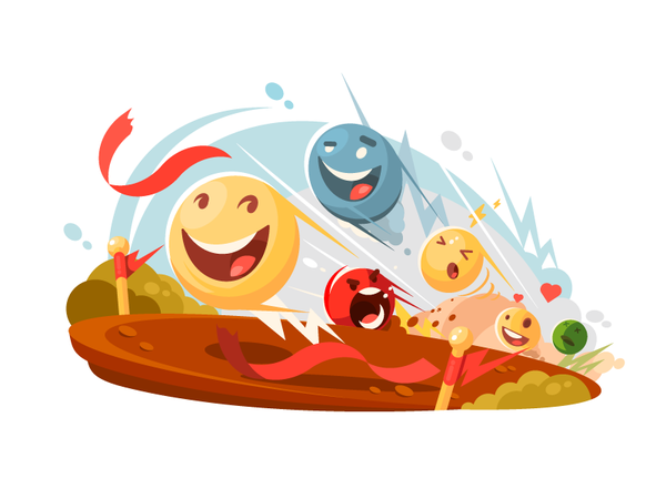 Smileys in race funny finish victory competition race emotion emoticon.png