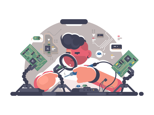 Soldering Iron Electronics character microchip technician man repair e.png