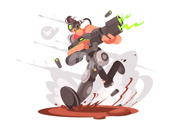 Soldier of the future cartoon game weapon bluster future warrior soldi.png