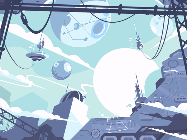 Space colony exploration planet station rocket colony space illustrati.png