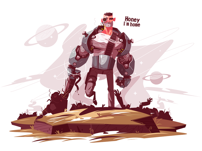 Star ranger at battlefield kit8 flat vector illustration character arm.png