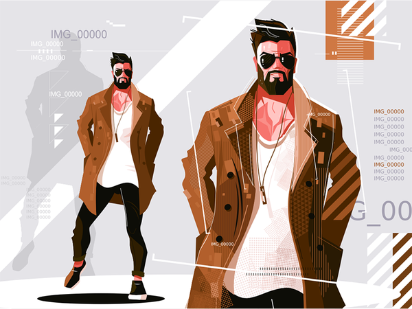 Stylish guy in coat kit8 flat vector illustration character bearded co.png