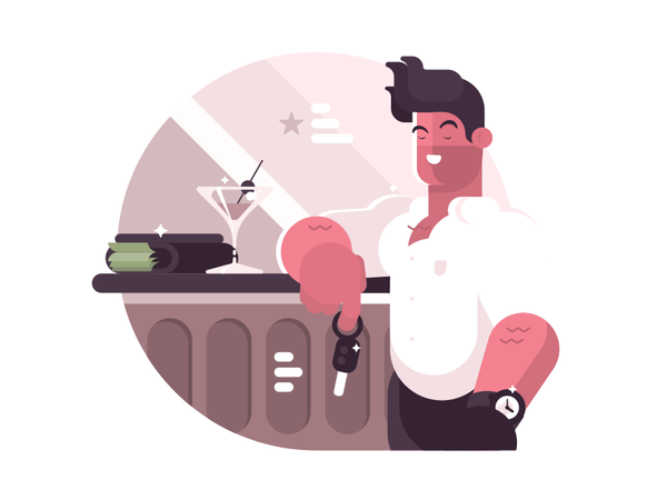 Successful Dude confidence bar money successful character guy business.png