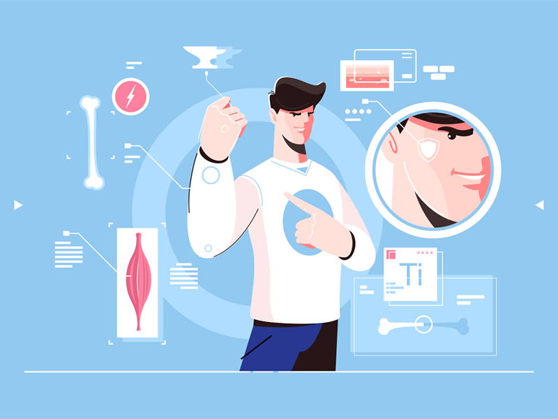 Superman character kit8 flat vector illustration character man medical.png