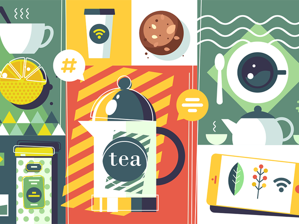 Tea time background drink breakfast time vintage beverage teapot tea i.png