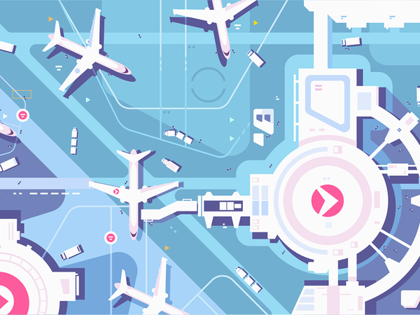 Terminal airport and runway above view strip landing airplanes airport.png