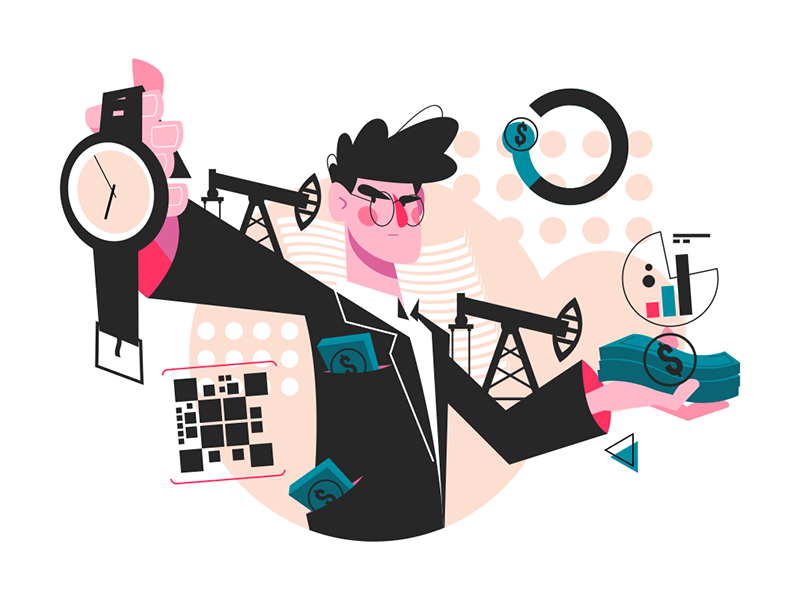 Time is money kit8 flat vector illustration character wristwatch showi.png