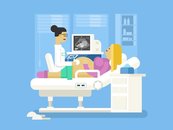 Ultrasound of a pregnant woman mother medical health doctor woman preg.png