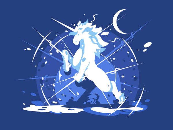 Unicorn horn fantasy mythical creature beast animal horse unicorn illu.png