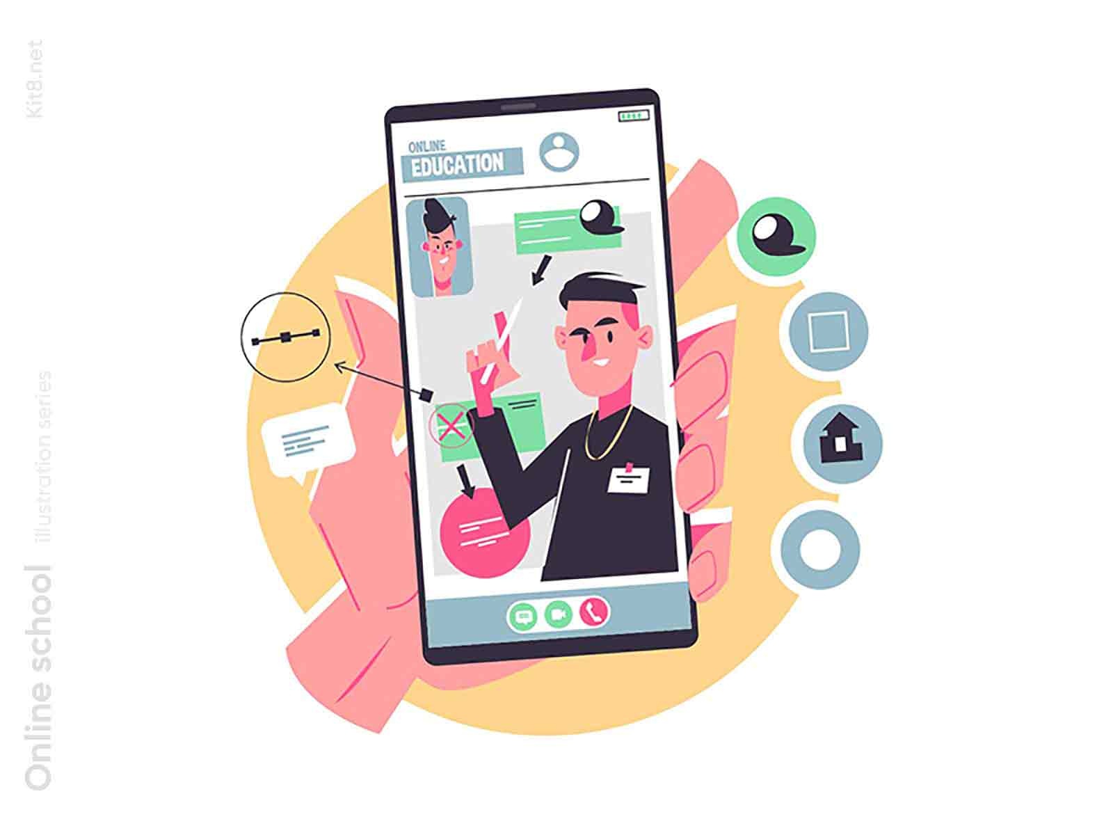 Video tutorial on mobile illustration learnonline man character flat v.jpg