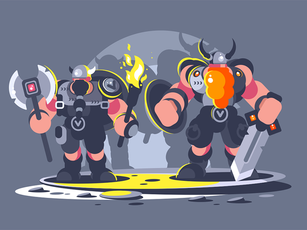 Vikings character ax beard helmet warrior viking illustration vector f.png