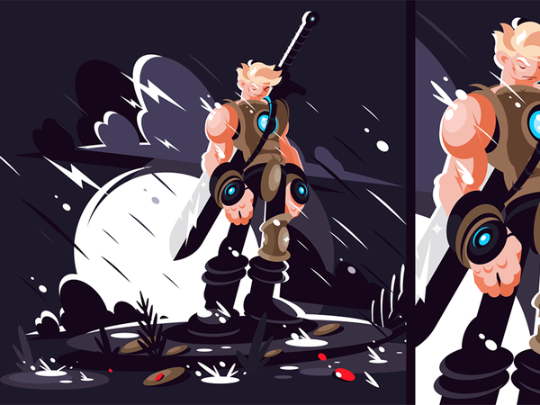 Warrior with sword and armor character battlefield hero game armor swo.png