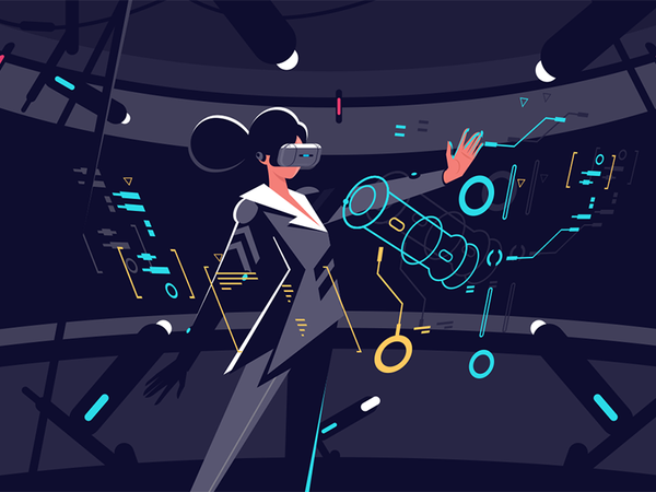 Woman in vr glasses working process character office reality virtual f.png