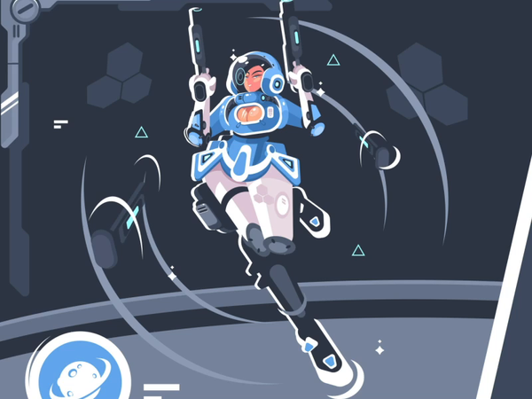 Woman with blasters - Speed Art Drawing character process video timela.png
