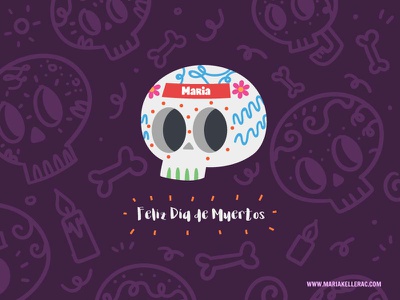¡Feliz Día de Muertos! illustration calavera skull sugar dia de muerto.jpg