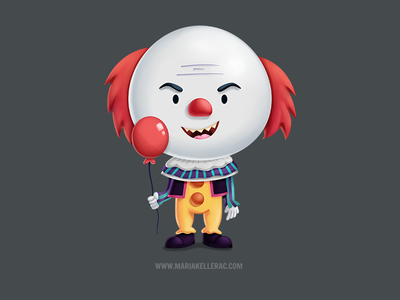90s Pennywise mexico balloon children illustration charcater cartoon k.png