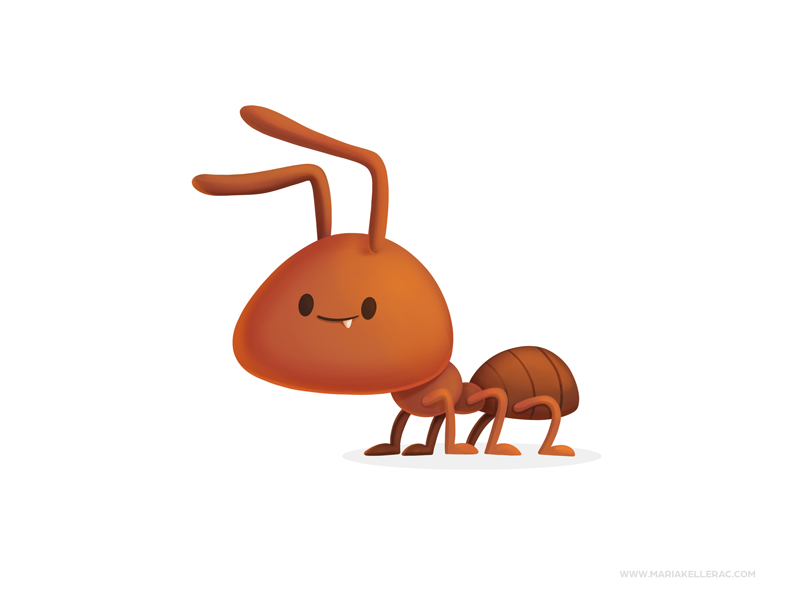 Ant 蟻 baby hormiga ant procreate kidlitart character children cute car.png