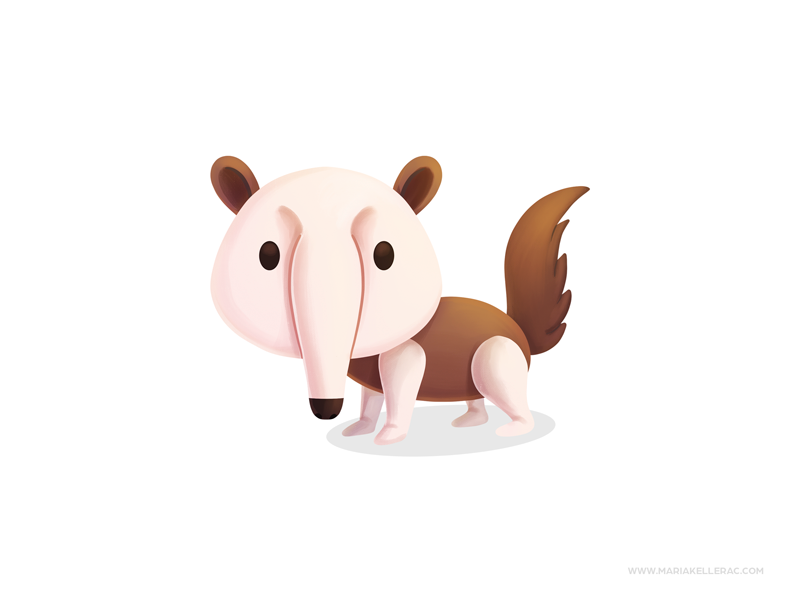 Ant Eater animal oso hormiguero ant eater cartoon ilustracion mexico p.png