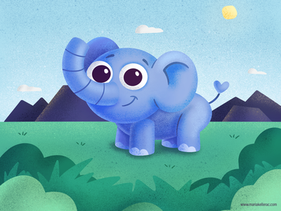 Baby elephant kidlit baby kawaii cartoon characters cute procreate ele.png