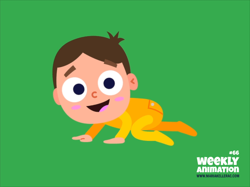 Baby forward cute bebe gateo crawl mexico animacion animation baby.gif