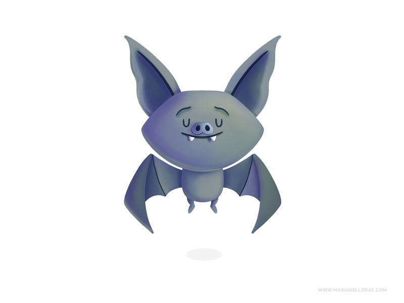 Bat baby kawaii murcielago bat cartoon cute characters procreate kidli.png