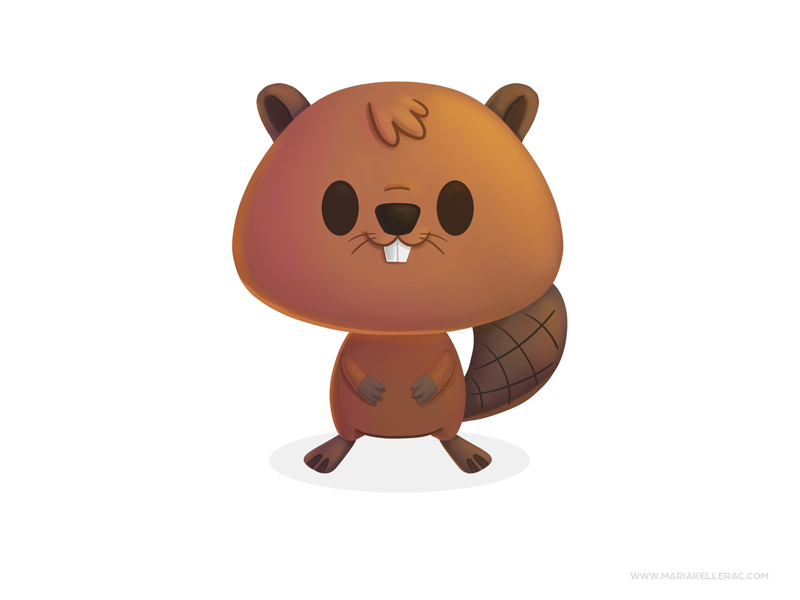 Beaver children cartoon castor beaver mascot procreate kidlitart chara.png