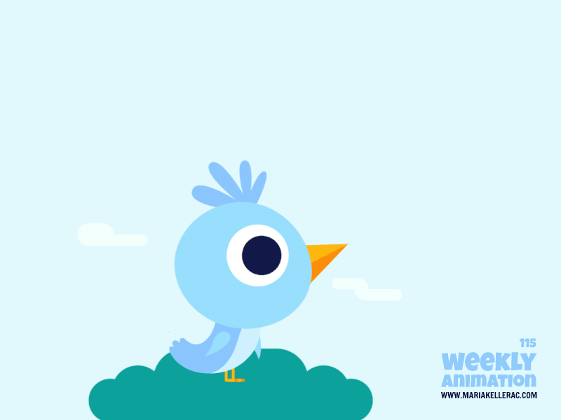 Bird Singing tweet illustration mexico kids animation children cute si.gif