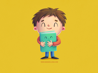 Book lover cartoon adventure friend children kids illustration libros.png