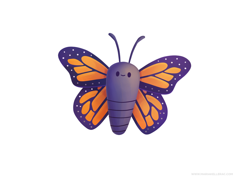 Butterfly clean mariposa butterfly character children kidlitart procre.png
