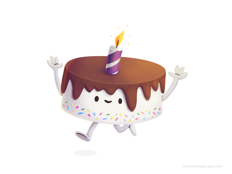 Cake children procreate birthday cake kidlitart character birthday cut.png